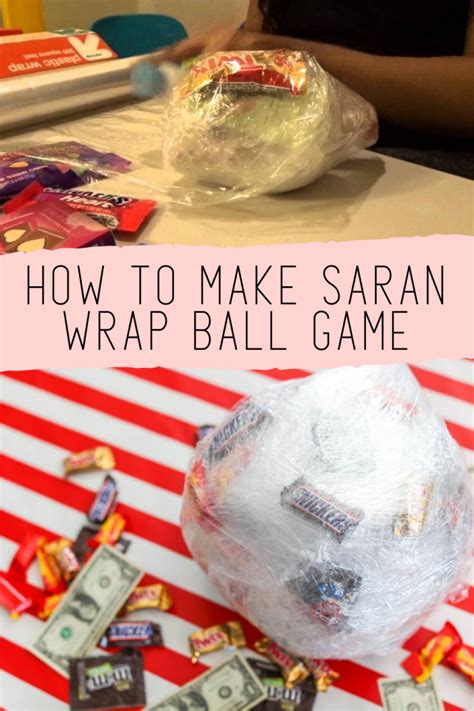 Saran wrap ball game - The tape ball game is as much fun preparing as it is playing. What you need: Clear wide tape, small gifts or wrapped sweets/candy. ... When we got a little older (teens) my mom would roll money notes up wrap them in saran wrap and then place these with a mixture of candy sticks inside the tape ball. It has always been a huge hit at all of our ...